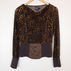 Anac Designed by Kimi Y2K Mesh Long Sleeve Top